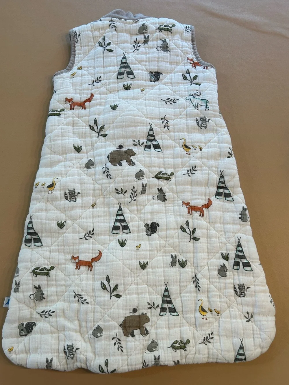 Woodland & Gray Striped Quilted Baby Sleep Sacks - 2-Pack
